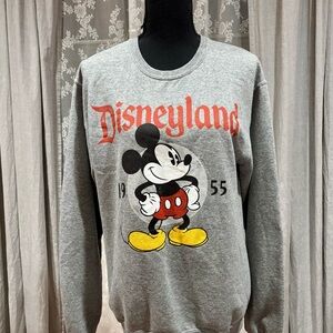 Disney Gray Crewneck Mickey Mouse Sweater